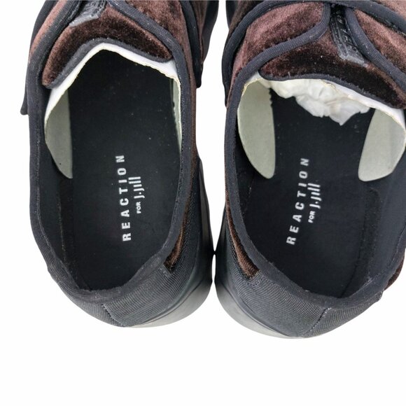 J. Jill 8.5 Chunky Lug Sole Brown Velvet Velour Reaction For J. Jill Y2K - Picture 7 of 9